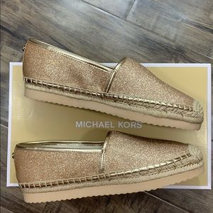 MICHAEL KORS MATHILDE ESPADRILLE PIXIE FINE GLITTE